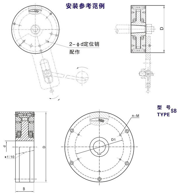SB-A SB-B滚柱式单向午夜福利国产视频结构图
